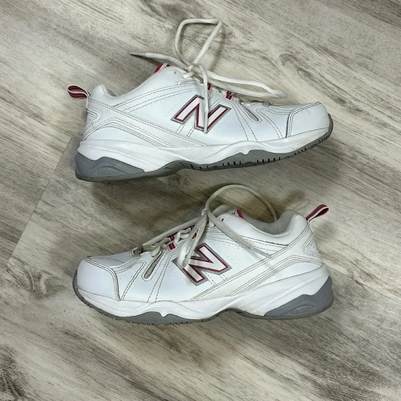 New Balance WX608V4P Cross Trainer Sneakers in White and Hot Barbie Pink / 7.5 - Picture 2 of 11